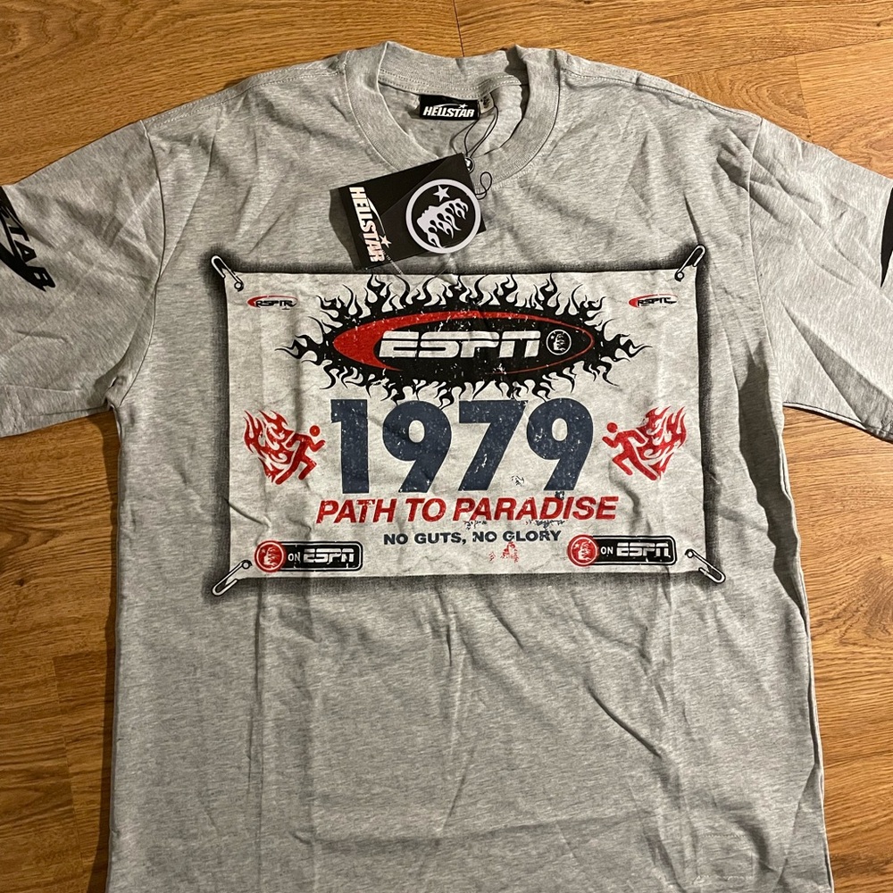 Hellstar ESPN Gray Graphic T-Shirt